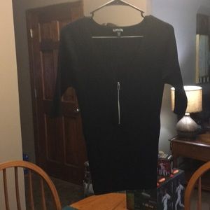 Express Black V-Neck Sweater.